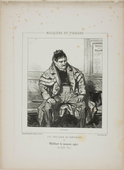 De invaliden van het gevoel: Philibert de nietsnut door Paul Gavarni