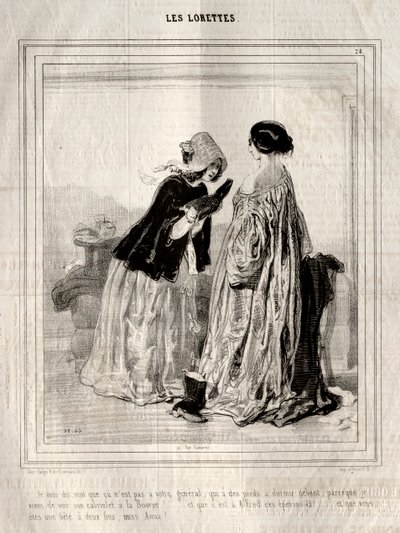 Les Lorettes door Paul Gavarni
