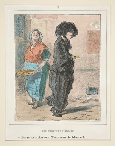 Les Lorettes Viellies door Paul Gavarni