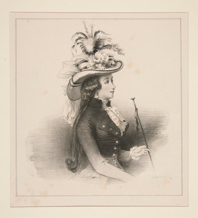 MODES DE PARIS EN 1787 door Paul Gavarni