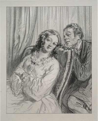 Masques et visages: Par-ci, par-la: Mame Beauminet, ta majesté..., 1857-58 door Paul Gavarni