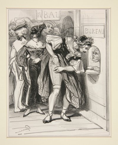 Nr. 1 - Een ruiter en een dame door Paul Gavarni