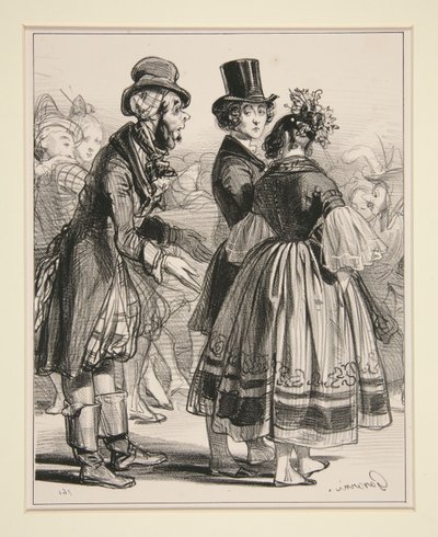 Nr. 6 - Le Carnaval - Prete un peu la voleuse door Paul Gavarni