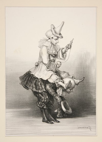 Paillasse en Pierrot door Paul Gavarni