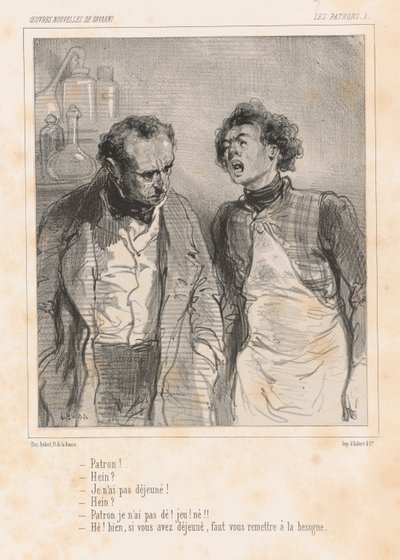 Patron! - Hein? - Ik niet door Paul Gavarni
