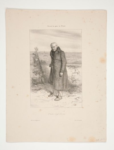 Negentig jaar (Chevallier, vader van Gavarni) door Paul Gavarni