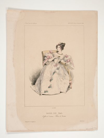 Baljurk. Kapsel Jouenne, bloemen van Nattier. door Paul Gavarni