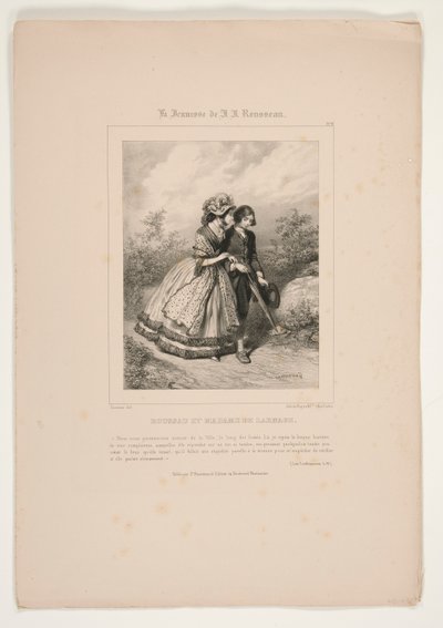 Rousseau en Madame de Larnage door Paul Gavarni