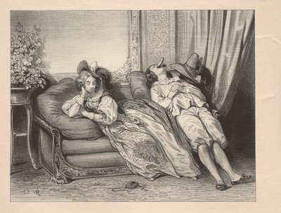 Terugkeer van het bal door Paul Gavarni