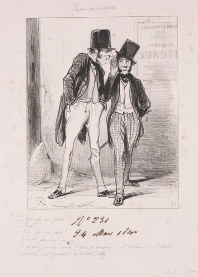 Revers des médailles: Moi qui vous parle, 1840 door Paul Gavarni