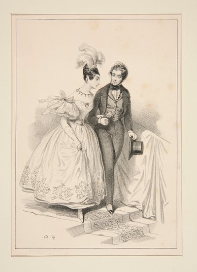 Souvenir van het bal van L door Paul Gavarni