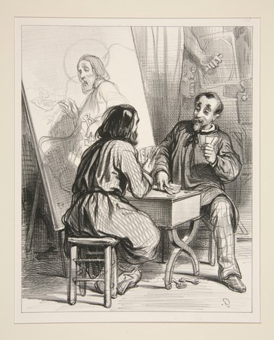 Sint-Pieter, mijn vriend, u bent eraan! door Paul Gavarni