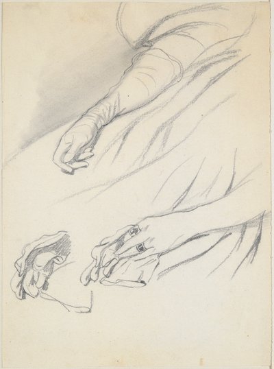 Studies van handen door Paul Gavarni