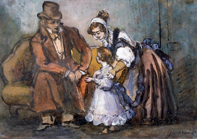 De gelukkige familie door Paul Gavarni