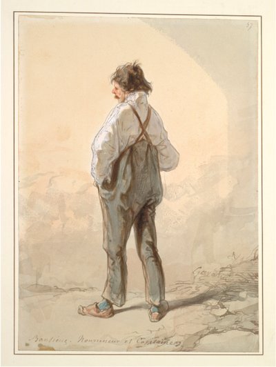 De Voorsteden: Veeboer en Kapitein, waarschijnlijk 1859-1860 door Paul Gavarni