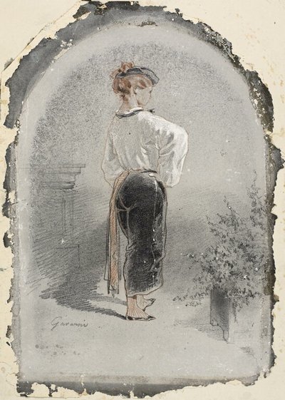 Vrouw in Spaans kostuum door Paul Gavarni