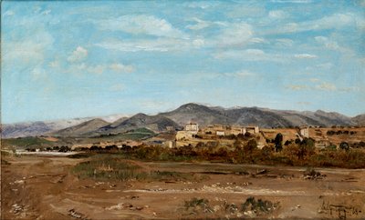 Dorp Lauris, in Vaucluse aan de Oevers van de Rivier Durance door Paul Guigou