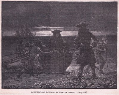 Samenzweerders landen bij Romney Marsh AD 1696 door Paul Hardy