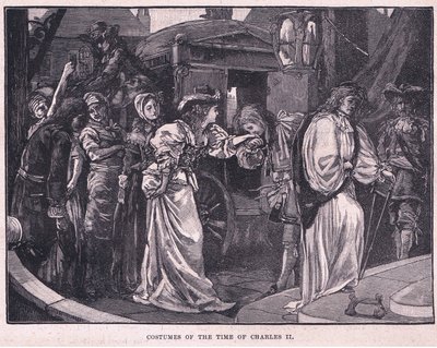 Kostuums uit de tijd van Karel II door Paul Hardy