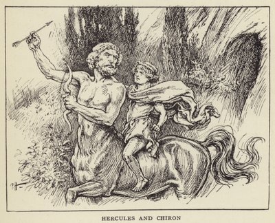 Hercules en Chiron door Paul Hardy