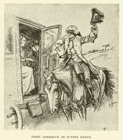 Jerry Abershaw op Putney Heath (gravure) door Paul Hardy