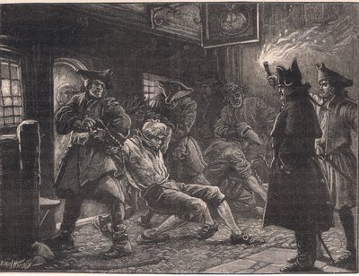 Press Gang aan het werk door Paul Hardy
