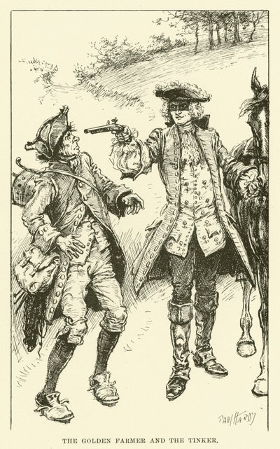 De Gouden Boer en de Tinker (gravure) door Paul Hardy