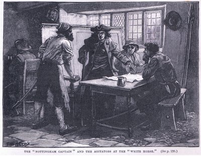 De Nottingham-kapitein en de agitatoren bij het Witte Paard AD 1817 door Paul Hardy