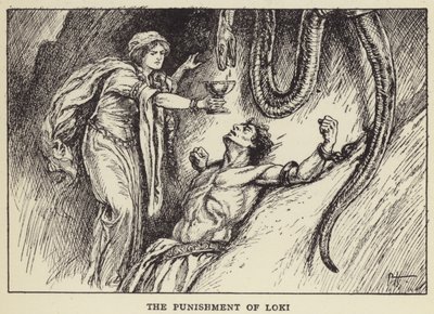 De Bestraffing van Loki door Paul Hardy