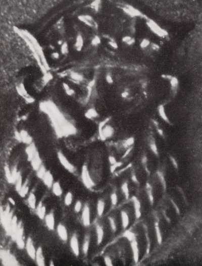 Hoofd van een leeuw op een One Shilling munt door Paul Henning
