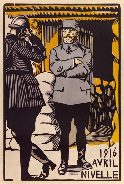 Offensief van generaal Nivelle tijdens de Slag om Verdun, april 1916 door Paul Hermann