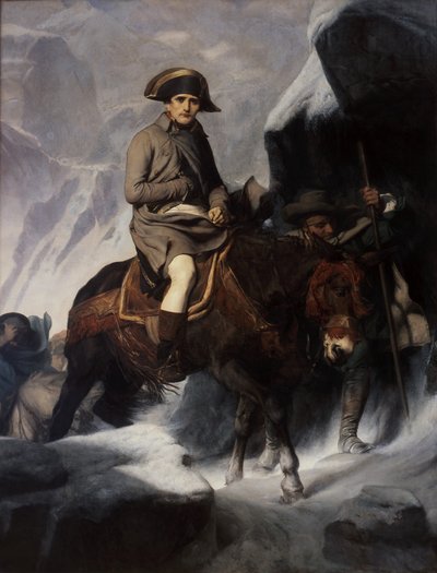 Bonaparte steekt de Alpen over door Paul Delaroche