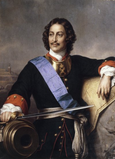Portret van keizer Peter I de Grote 1672-1725 door Paul Delaroche
