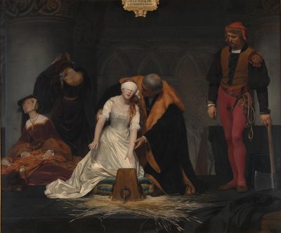 De Executie van Lady Jane Grey, 1833 door Paul Delaroche