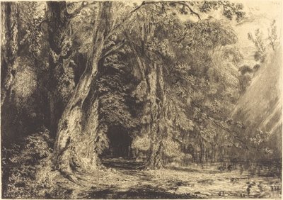 Overstroming in het Bos van het Île Séguin door Paul Huet