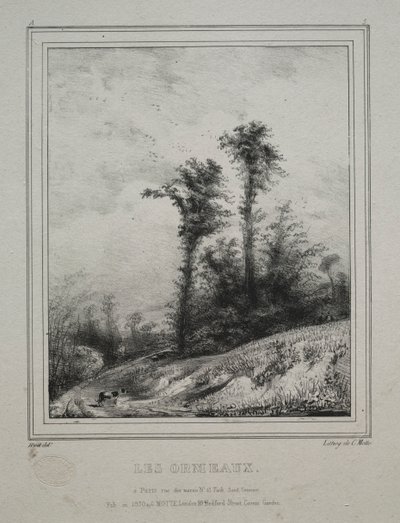 Landschappen: Jonge Iepen, 1829 door Paul Huet