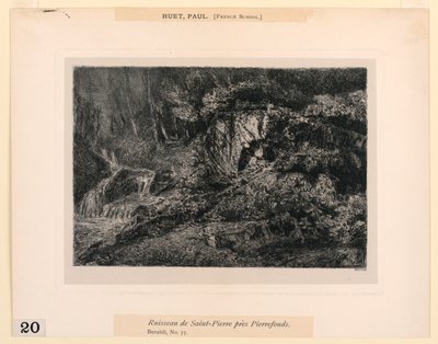 Ruisseau de Saint Pierre door Paul Huet