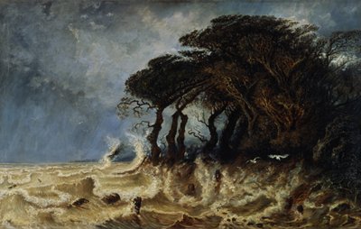Springtij bij Honfleur, c.1861 door Paul Huet
