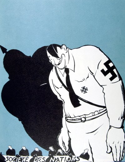Hitler en de Volkenbond, 1935 door Paul Iribe