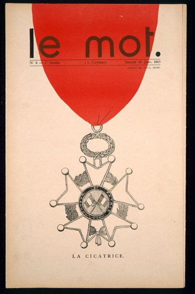 La cicatrice, voorpagina van 