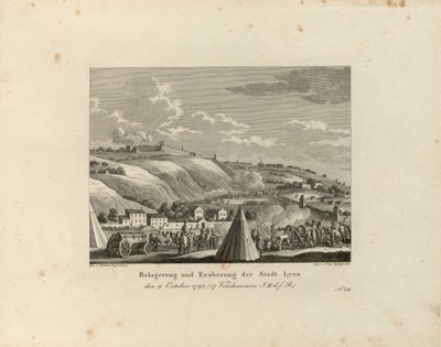 Belegering en inname van de stad Lyon: 9 oktober 1793, 1816-1818 door Paul Jacob Laminit