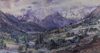 Een Alpenzicht door Paul Jacob Naftel