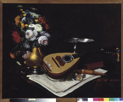 Stilleven met mandoline door Paul Joret