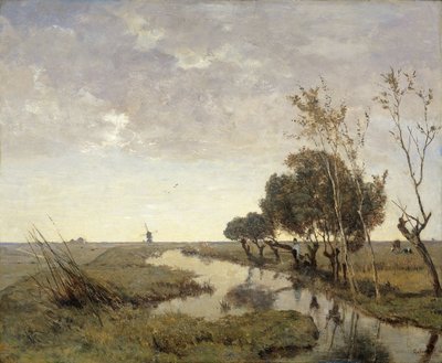 Een waterloop bij Abcoude door Paul Joseph Constantin Gabriel
