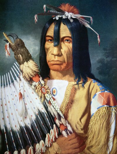 Inheemse Amerikaanse Chief van het Cree-volk van Canada door Paul Kane