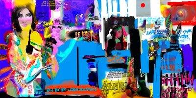 stampen, stampen, 2024 (digitale kunst) door Paul Kempton