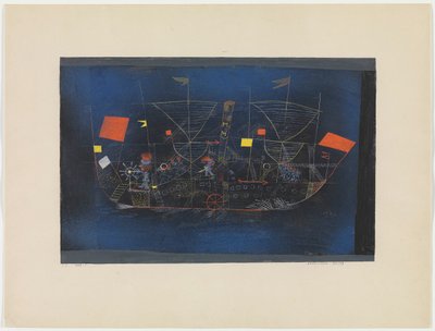Avonturenschip, 1927 door Paul Klee