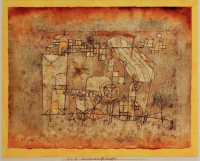 Aankomst van de luchtschip door Paul Klee