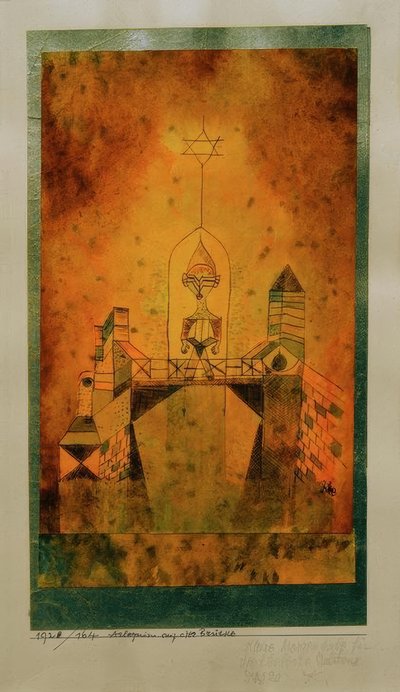 Harlekijn op de brug door Paul Klee