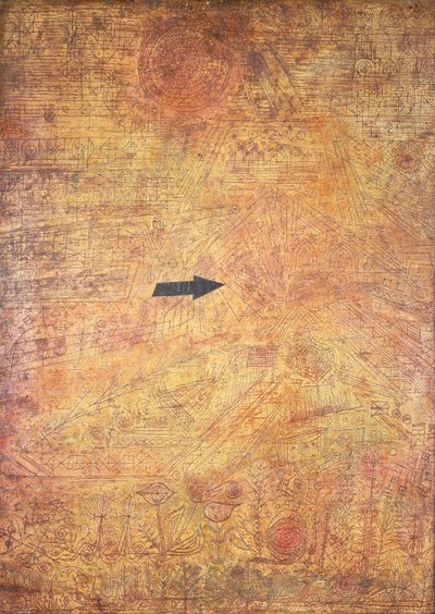 Pijl in de tuin (Pijl in een tuin) door Paul Klee